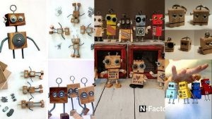 木育教室「夏休み特別企画」木で作るロボット参考作品画像
