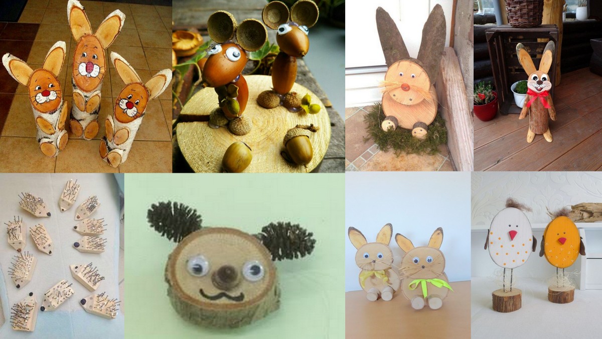 木育教室「夏休み特別企画」木で作る動物・昆虫参考作品画像