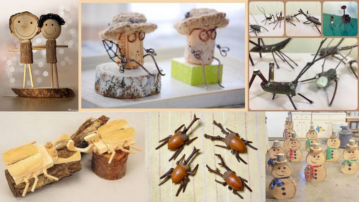 木育教室「夏休み特別企画」木で作る動物・昆虫参考作品画像